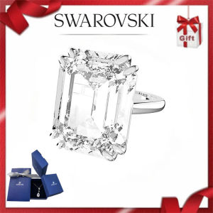 🔥Swarovski🔥S925 sterling silver series Womens Fashion {new style} Ring Octagonal Cut White Crystal Mesmera Statement Ring Birthday Gift Valentines Day Gift