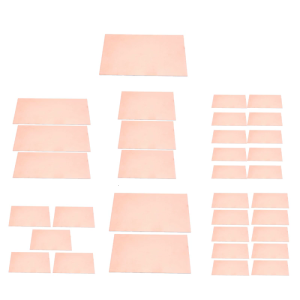 10 cái 1.5 mét Brass tráng laminates hai mặt Brass clads Sheets thiết kế cho bảng mạch & Những người đam mê