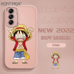 Hontinga Casing Case For Samsung Galaxy S24 Ultra S24+ Plus A05 A05S A14 5G 4G A54 A35 A55 5G A24 4G Case Cartoon Anime Luffy leather Soft Silicone Phone Case Full Cover Camera Protection Cases Shockproof Back Cover Phone Casing Softcase For Girls
