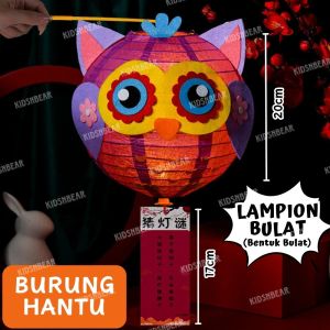 Mainan Diy - Diy Craft - Lampion Anak Pegang - DIY LAMPION LAMPU LED Kertas Gantung Mainan Edukasi Anak Festival - 231-Diy Lentera Lampion Bulat
