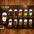 (กาแฟสด) ป้ายเมนูราคาถูก ขนาด A4 เคลือบใสแข็งกันน้ำ. 