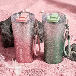 620ml Travel Vacuum Bottle 316 Stainless Steel Dual Drink Cup Leakproof Car Office Tumbler with Removable Strap - HoneyLion