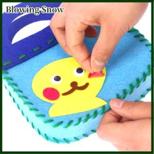 Blowing 8Pcs Kids Sewing Kit DIY Felt Sewing Kits Preschool Educational Toys Craft Felt With Safety Needle For Boys Girls Beginners