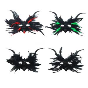Feather Ravens Masquerades Mask Venetians Mask Halloween Christmas Cosplay Party Half Face Mask Eye mask Cosplay Props