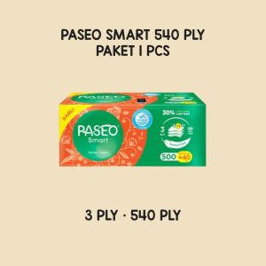 (1 Pack 3ply) Paseo Smart Facial Tissue 3ply 540 Sheets 1 Pack Tisu