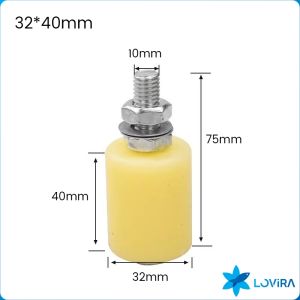 LoviRa Yellow universal heavy-duty adjustable sliding gate support component for sliding gates