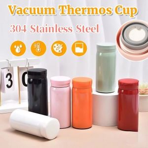 400ml Thermos Cup 304 Stainless Steel Pocket Cup Vacuum Double Layer Tumbler Pocket Water Bottle