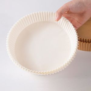 กระดาษที่ใช้สำหรับเครื่องทอดอากาศที่ใช้ในบ้านเฉพาะสำหรับเฟรนช์ฟรายส์และอบขนมไม่ติดเชื้อน้ำมันรูปร่างวงกลม