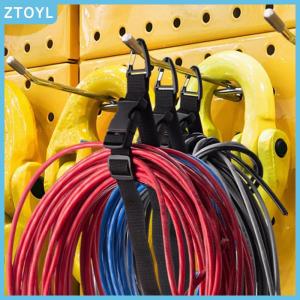 ZTOYL 45cm Black Adjustable Extension Cord Organizer With 3-Axis Buckle - Heavy-Duty Storage Strap For Workshop & Garage Organization