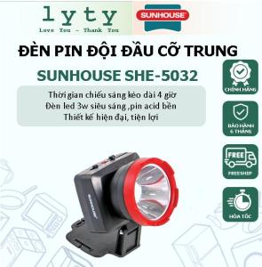 ĐÈN PIN ĐỘI ĐẦU CỞ TRUNG SUNHOUSE SHE-5032. ĐẸP-BỀN-TIỆN DỤNG