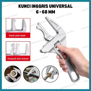 Kunci Inggris Universal 6-68mm Kunci Pas Kunci Pipa Serbaguna Adjustable Wrench 6 - 68 mm