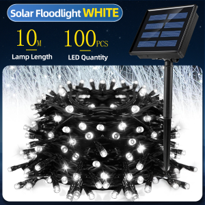 KINGSOLAR BUY 1 TAKE 1 Solar Christmas Lights Outdoor Waterproof 8-20m String Fairy Decoration Garden Party Warm Whit
