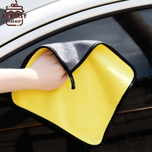 ผ้าล้างรถ ผ้าเอนกประสงค์ ผ้าไมโครไฟเบอร์ ผ้าสองชั้น สินค้าคุณภาพ เกรดพรีเมี่ยม หนานุ่ม ซับน้ำไว ผ้าเช็ดรถ ผ้าเอนกประสงค์ 30X30