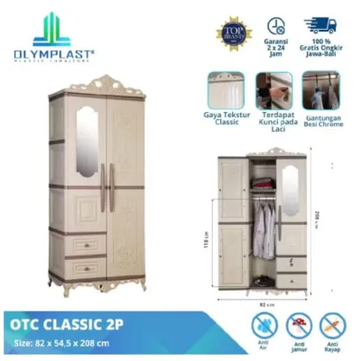 LEMARI PLASTIK OLYMPLAST 3 PINTU MODERN OTC 3PL [OLYBOX]