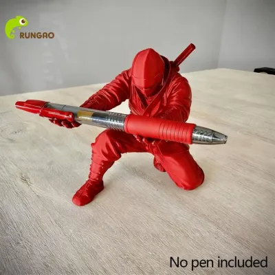 Rungao 3D In Ninja kẹp giữ bút Giá bút văn phòng phẩm Tổ Chức Độc Đáo Bức Tượng trang trí bàn Món Quà Sáng Tạo