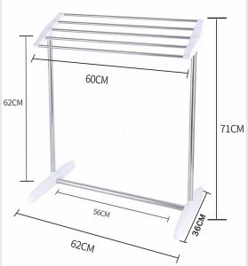 Clothes Hanger Indoor Floor standing Mobile Bath Towel and Towel Rack Multi functional Balcony Stainless Steel Clothes Hanger