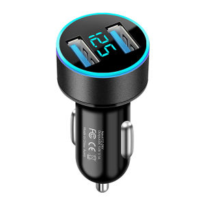 Car Charger Accessories Orig 3.1A Dual USB Car Charger 2 Port LCD Display 12-24V