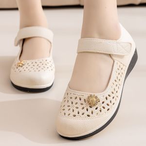 Free Shipping Breathable Waterproof Summer Shoes For Moms Featuring A Non-Slip Design Suitable For Work With A Soft Sole And A New Style For Middle-Aged And Elderly Women