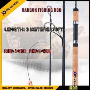 Pipelines Fishing Rod, Spinning Fishing Rod, Carbon Fishing Lure Rod, M Action, 3.0M (10FT) Lure: 5-30G Sai: 5-18LBS