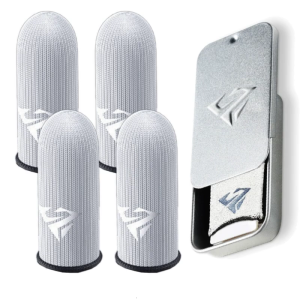 2Pairs Mobile Game Fingertip Gloves Sweatproof Anti-slip Finger Sleeve Breathable Gaming Fingertip Cover