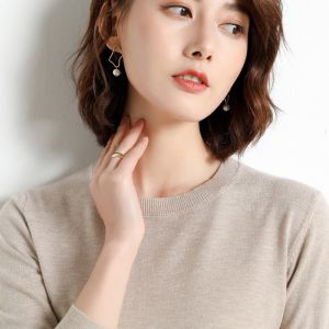 Ready Stock Womens Woolen Sweaters Pure Color Pullovers Sweaters Cashmere Sweater Winter Tops