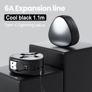 120W 6A Fast Charger Cable 3 in 1 Fast Charging Cable With Micro USB Type-C Lightning For Android iPhone Original Charging Cord