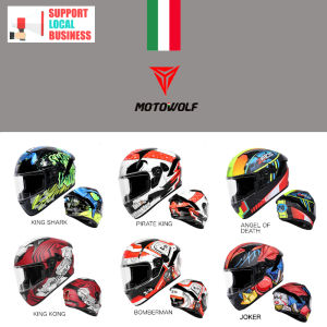 Motowolf® Casque Moto Integral Graphic Full-Face Helmet
