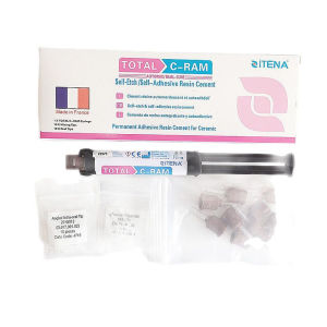 Itena Xi măng gắn răng cố định Total C RAM Tự dán chữa kép Tự dán không cần etch và bond riêng tiết kiệm thao tác Nha khoa Dụng cụ nha sĩ Vật liệu phòng khám răng Chính hãng
