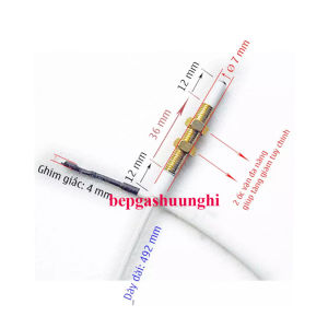 Sứ đánh lửa bếp âm đa năng ó ốc tăng giảm độ cao thấp sứ ( 1 cây )