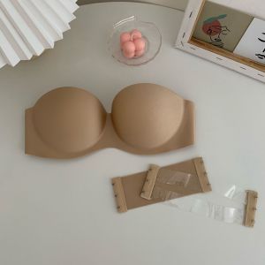 Magic Seamless Strapless Push Up Bra Self Adhesive Bra With Two Straps 2way Strap non-slip backless