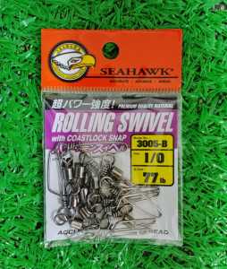 SEAHAWK Rolling Swivel With Coastlock Snap 3005B Black