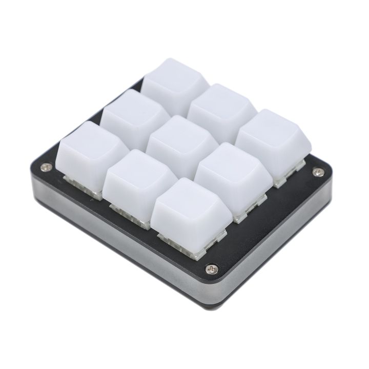 QMK VIA 9 Key Hotswap Numpad CNC Alu Case RGB USB Type C PCB Support ... - Macro Mechanical Keyboard With Alu-Met Case