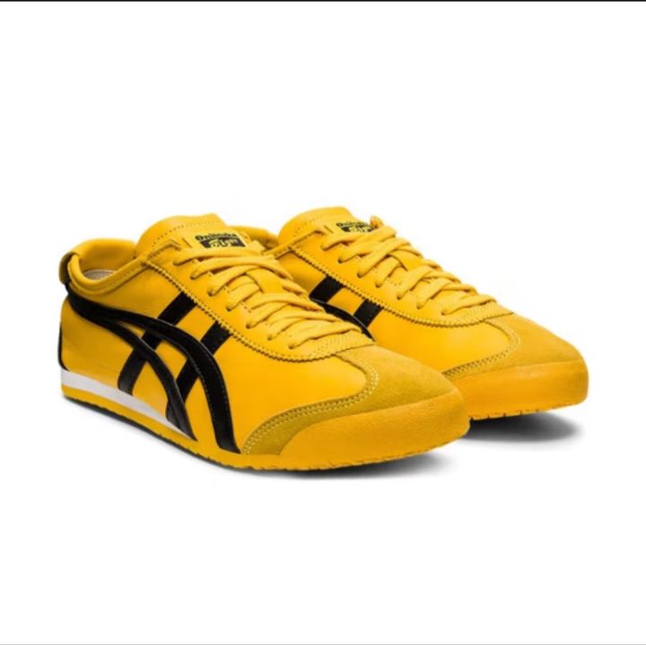 100% original Onitsuka Tiger MEXICO 66 Shoes Yellow Slip-on Sports