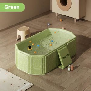Foldable Baby Bathtub Foldable Baby Swimming Bucket Portable Toddler Bathtub 2 Color Secure Bath Barrel for Children Gift Idea
