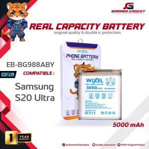 WIXEL Baterai EB-BG988ABY Samsung Galaxy S20 ULTRA Real Capacity Batre Batrai Battery Double Power Ori Original High Dual