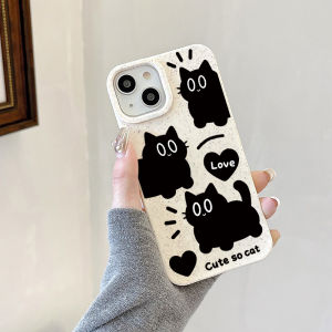 Casing สําหรับ iPhone 16 15 11 13 14 Pro Max 7plus 12 13 Pro15 Pro MAX XR 8 6 7 6S Plus 16 Pro Max 14 15 Plus X XS MAX SE 2020 TPU เคสนิ่ม เคสโทรศัพท์มือถือนิ่ม ย่อยสลายได้ ลายการ์ตูนแมวน้อยน่ารัก