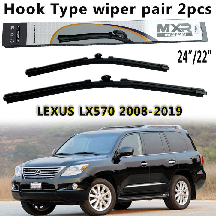 LEXUS LX570 20082019 Hook Ulock 2 MXR Wiper Advance Hybrid All Weather 2pcs Wipers Blade 24/