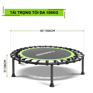 OneTwoFit Trampoline Tấm bạt lò xo Nhiều phong cách với Tay cầm có thể điều chỉnh sàn nhún