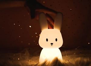 LED Night Light Silicone Rabbit Touch Sensor Lamp Cute Animal Light Bedroom Decor Gift For Kid Baby Child Table Lamp Home Decor