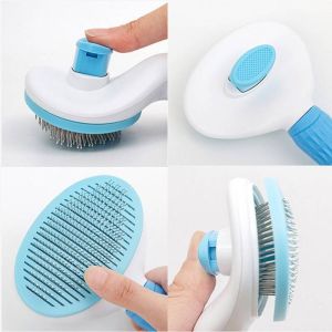HCM* Lược chải lông chó mèo cao cấp Lược CLEAN và KOMEI có nút bấm lấy lông dễ dàng