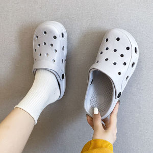 Free Shipping New WomenS Summer Half-Slipper Soft-Soled Non-Slip Couple Style Outdoor Wear Small Biscuit Hole Shoes For Men