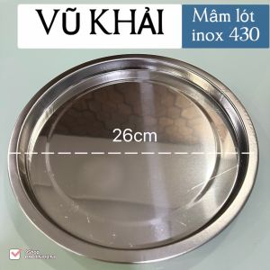 Full Bộ Bếp Cồn A1 + Mâm Lót 26cm + Chắn Gió Inox 430 Cao Cấp - Thương Hiệu Vũ Khải