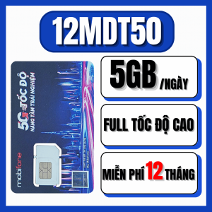 Sim 5G Trọn Gói 1 Năm 12MDT50 (5GB/NGÀY) - Trọn gói 12 tháng không phải nạp tiền điện thoại - BẢO HÀNH 1 ĐỔI 1 từ MƯỜNG THANH ROYAL . FREESHIP - CHƯA KÍCH HOẠT.
