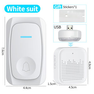 SG Plug Intelligent Wireless Home Doorbell Outdoor Waterproof Door Bell 300M Remote Water Resistance Door Bells CNY Gift Present