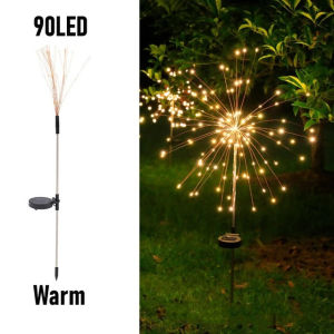 ✅100% Original Smilee Solar Garden 90 Led Solar Firework Lights Solar Powered String Light Steady-ON