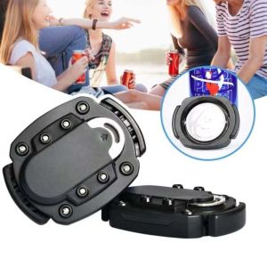 SOYBEAN 2 in 1 Multifunctional Can Opener Non-slip Effortless Bottle Opener Portable Black Corkscrew Bar