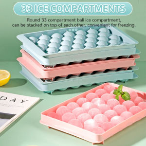 Cetakan es / puding jelly coklat bentuk bulat 33 lubang ukuran jumbo ice cube Cetakan Es Batu / Cetakan Jelly / Cetakkan Serbaguna/ Cetakkan Bulat 33 Lubang