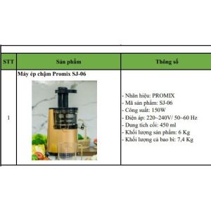 Máy ép chậm PROMIX SJ-06