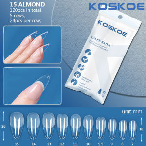 BORN PRETTY KOSKOE 120pcs Press on False Nails Coffin Semi-Frosted Full Cover UV Gel Nails Fake Tips Capsule Extension Tool