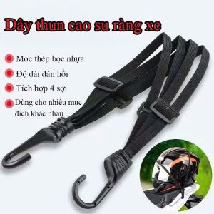DÂY RÀNG XE MÁY BỘ 2 DÂY 60CM + 90CM 4 SỢI ĐÀN HỒI | DÂY CHẰNG HÀNG ĐA NĂNG BUỘC ĐỒ XE MÁY